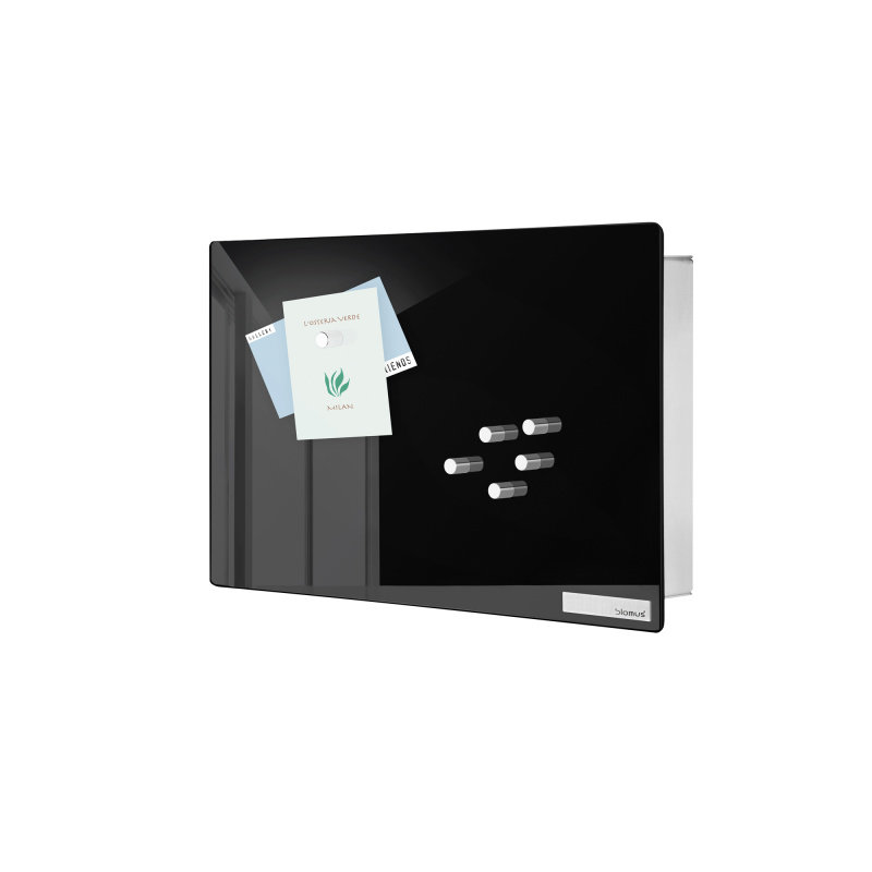 Velio Key Box/Magnetic Glass Board, Black