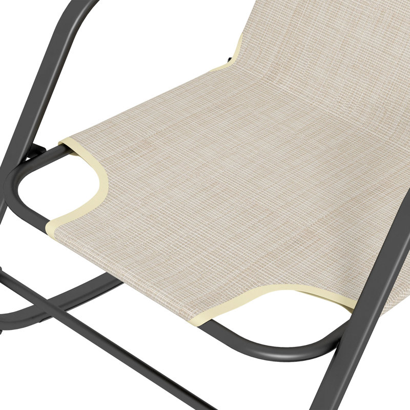 Mandy Steel Rocking Chair, Beige