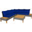 Ensemble de conversation modulaire en rotin avec coussins 4 pièces Akash