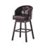 Tabouret de bar pivotant à 360 degrés avec garniture cloutée époustouflante (ensembles de 2 pièces)-135908162