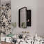 Armoire à pharmacie encastrée en métal avec miroir et tablettes réglables avec miroir mural noir et rangement pour salle de bain-1201781826-1201781824