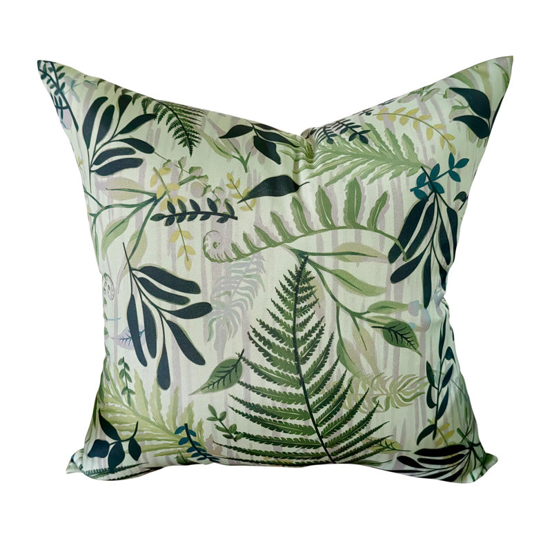 Botany Classic Outdoor Square Throw Pillow,22in., Square 22", Green Floral