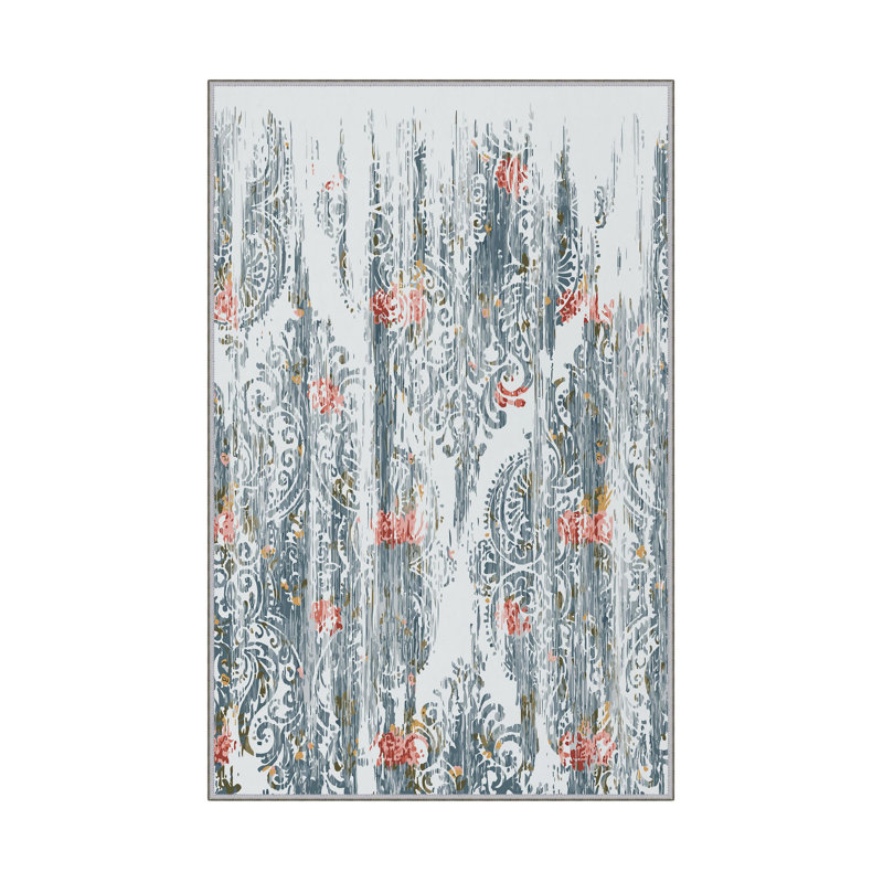 Luxurious Woven Carpet Rug, 2.6 x 4.0 ft | 100% Polyester, 0.4 in Pile Height | Antibacterial & Non-Slip PVC Dot Underside | Machine Washable, 3D Digital Printing | Perfect for Living Room & Bedroom Decor
