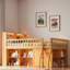 Lit mezzanine peu encombrant avec tablettes de rangement, tête de lit avec lumière DEL-1497572985-1497572984