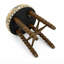 Tabouret de bar rembourré de conception médiévale rétro-1945284489