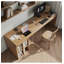 Bureau en L Minimalist: bois massif et rangement intégré-110367603