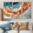 Toile avec cadre flottant or
