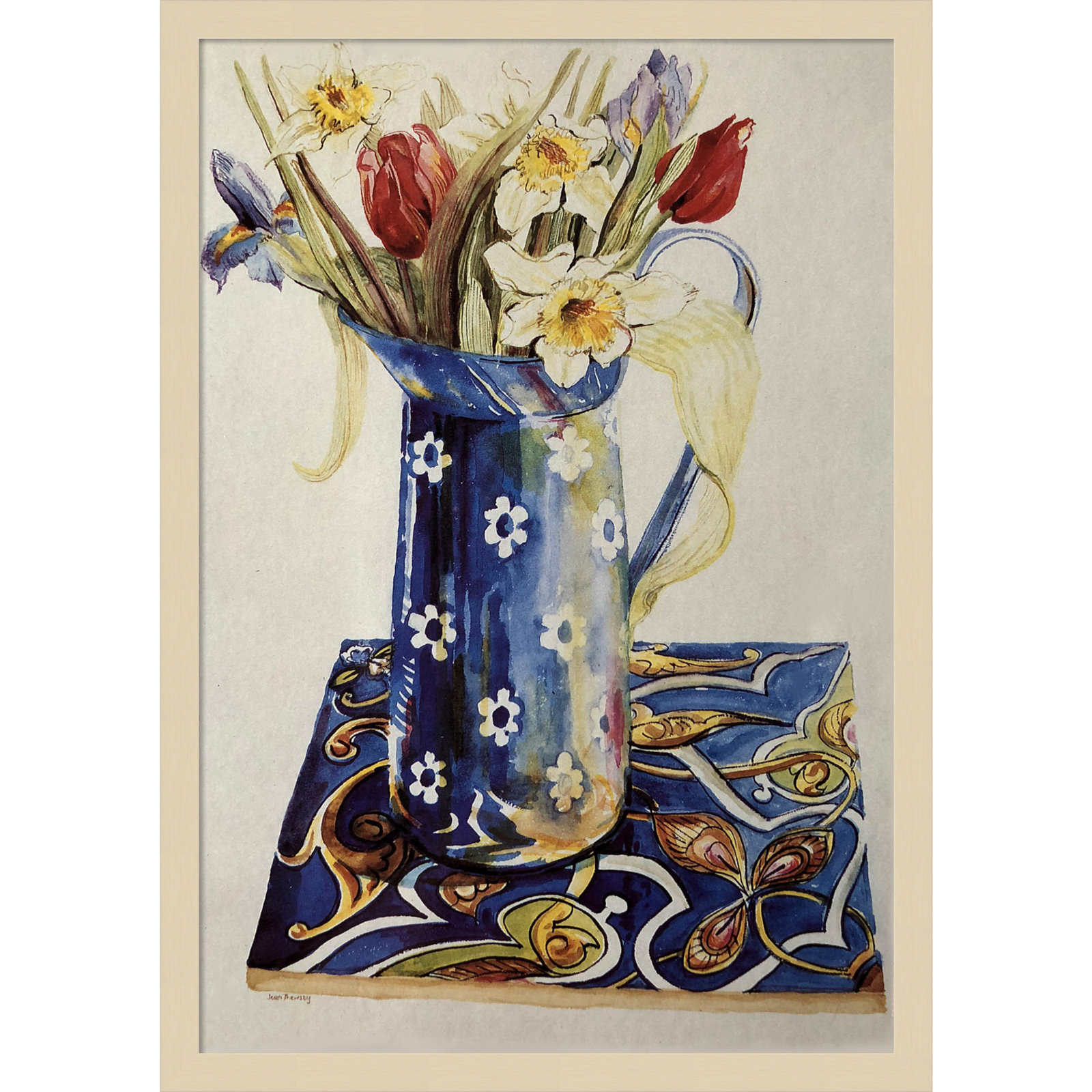 Chancy "Tulips" Print by Joan Thewsey, Brown, 25" H x 18" W x 1" D