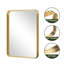 Miroir de salle de bain mural moderne rectangulaire en alliage d'aluminium avec cadre rectangulaire pour salle de bain, vestibule, salon-501944287-501944285