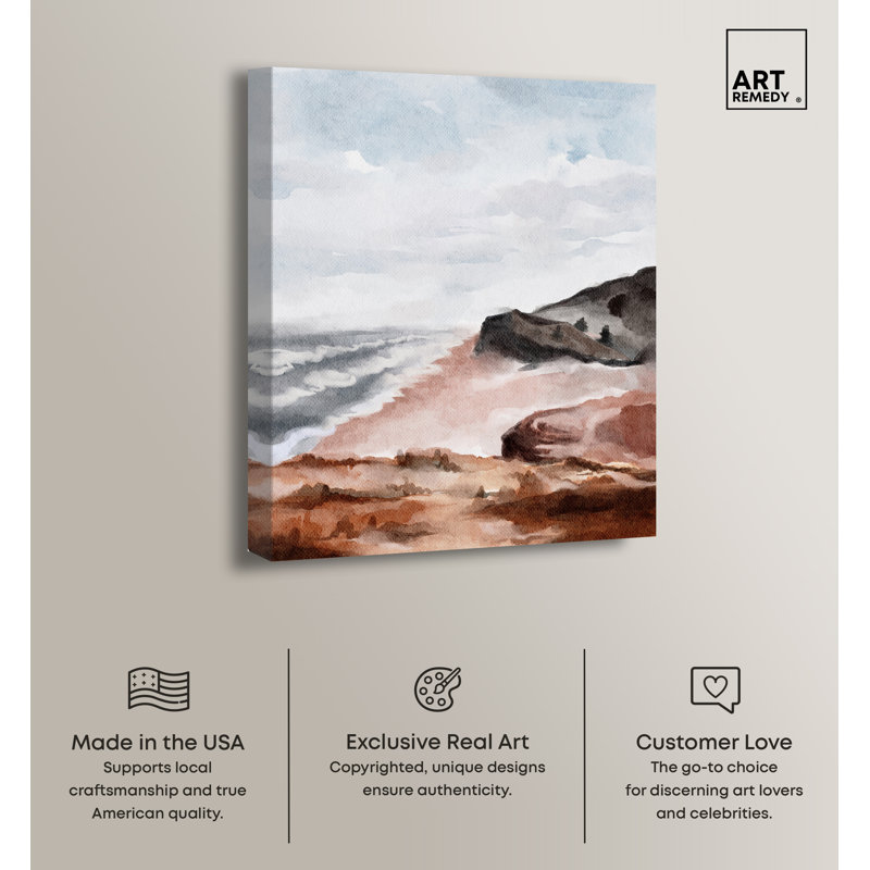 Art Remedy Coastal Landscape Gallery Wrapped Canvas, 20" x 24"