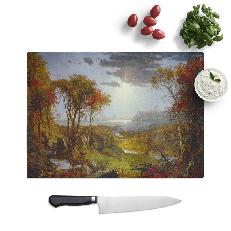 Autumn on the Hudson River by Jasper Francis Cropsey Chopping Board, 0.4cm H x 20cm W x 29cm L