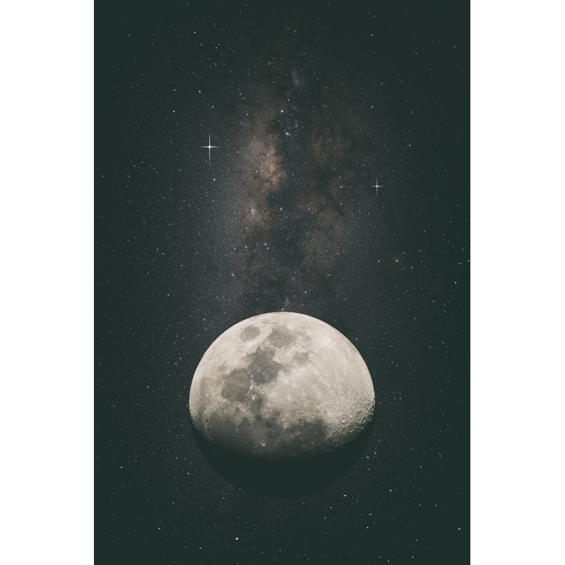 The Moon In Space by Simonbradfield - No Frame Art Prints on Canvas, 76cm H x 51cm W