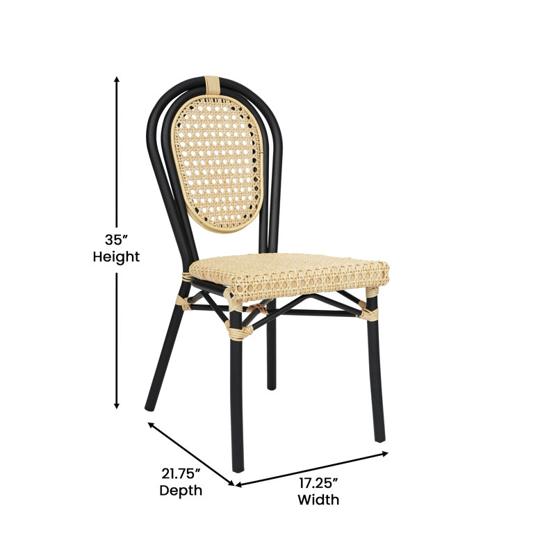 Chaises Paris Chiles All-Weather, Noir / brun clair