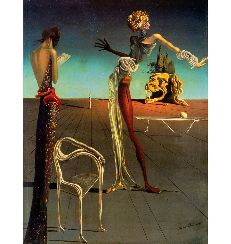«Head of Roses» par Salvador Dali, toile tendue avec châssis, H 48 po x l 33 po