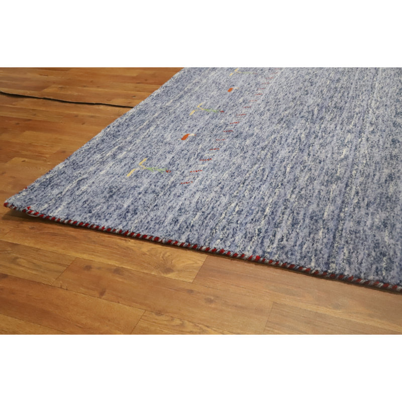 Tapis carré en laine fabriqué à la main de style Gabbeh 10 x 10