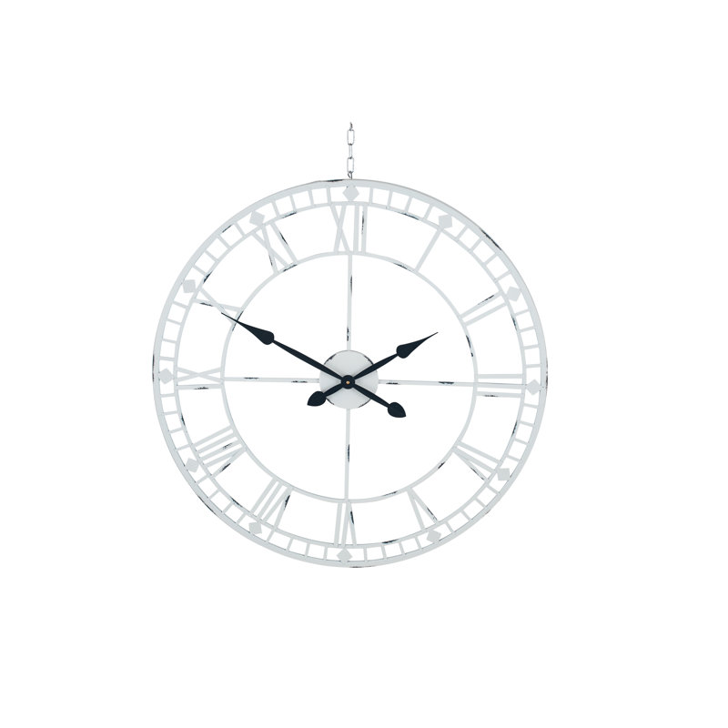 Beaver Creek Metal Wall Clock, Soft Grey
