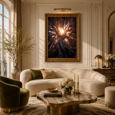 Art antique sur toile, "Tronc d'arbre antique"