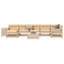 66cm Wide Straight Wood Patio Sofa