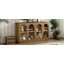 Grande armoire de rangement arquée avec rangement, 4 portes avec panneaux de verre et tablettes réglables, polyvalente pour la cuisine, le salon et la salle à manger-423212602