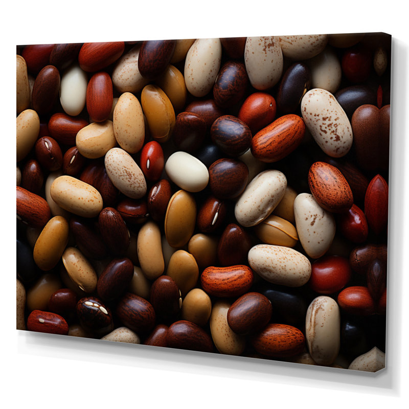«Brown White Nuts Still Life», reproduction sur toile, 34" H x 44" W, Toile tendue