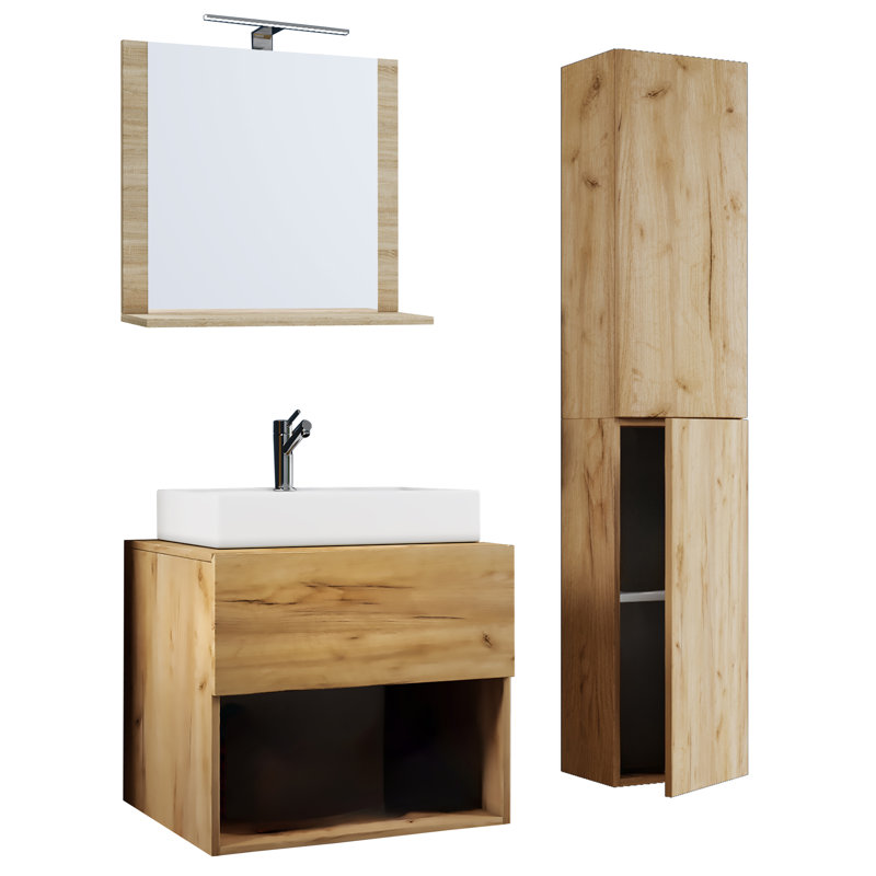 Corundum Bathroom Furniture Suite, Brown