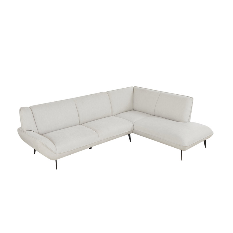Abel 106" Oversized Family Sectional Sofa, Beige Linen