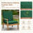 2-Pack 19x19x3 Inch Outdoor Chair Cushions - High-Density Foam Water-Resistant UV-Protected Removable Cover Seat/Back Cushions for Patio, Garden, Green-686747778-686747789