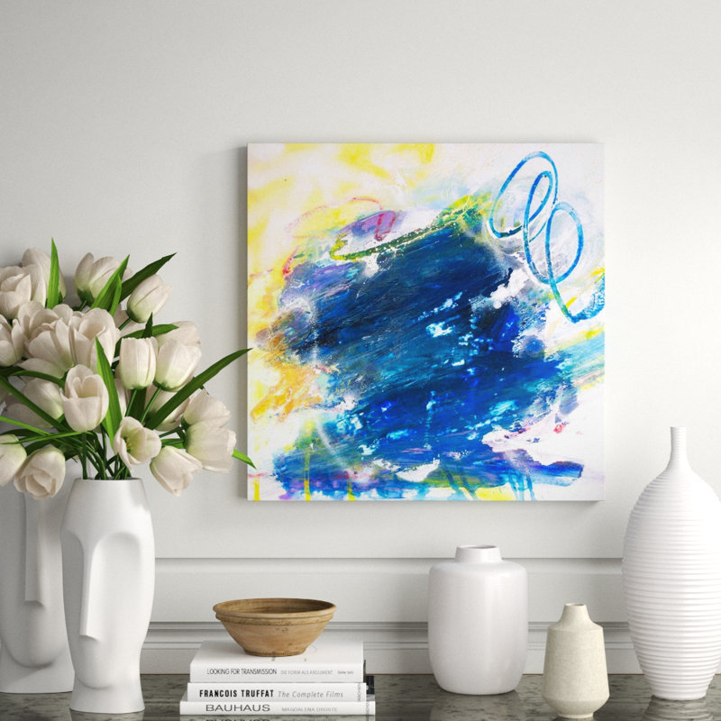 Sapphire - Artist Enhanced Canvas Print, 24" H x 24" W x 1" D, Unframed