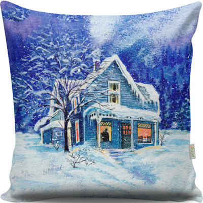 Housse et insert de coussin décoratif carré en polyester / coton Debbi