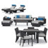Portofino Repose 19 Piece Sunbrella Outdoor Motion Estate Set - Dove