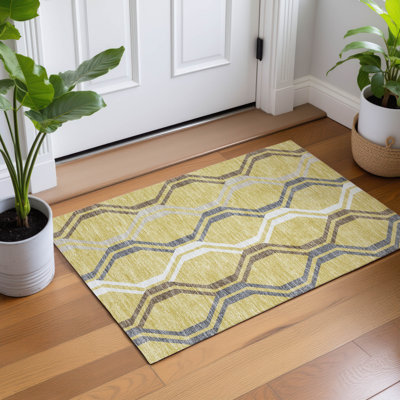 Machine Washable Indoor/Outdoor Chantille ACN2326 Mid-Century Modern Rug