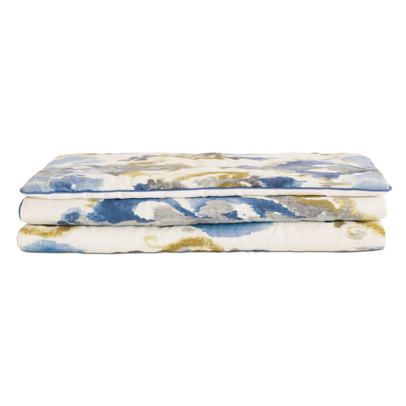 Aoki Ikat Linen Bed Runner, Queen