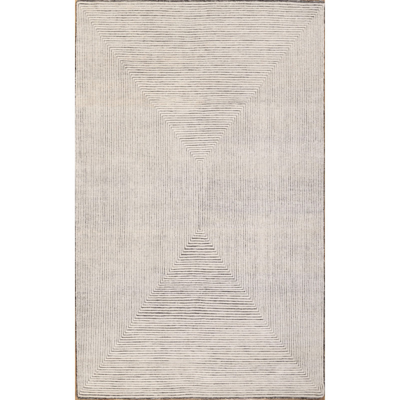 Tapis rectangulaire en laine noué à la main Stuart Street