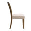 Ensemble de 2 chaises de salle à manger rembourrées avec sièges en tissu et pieds en bois d'hévéa brun clair, capacité de poids de 330 lb-2043440994-2043440995