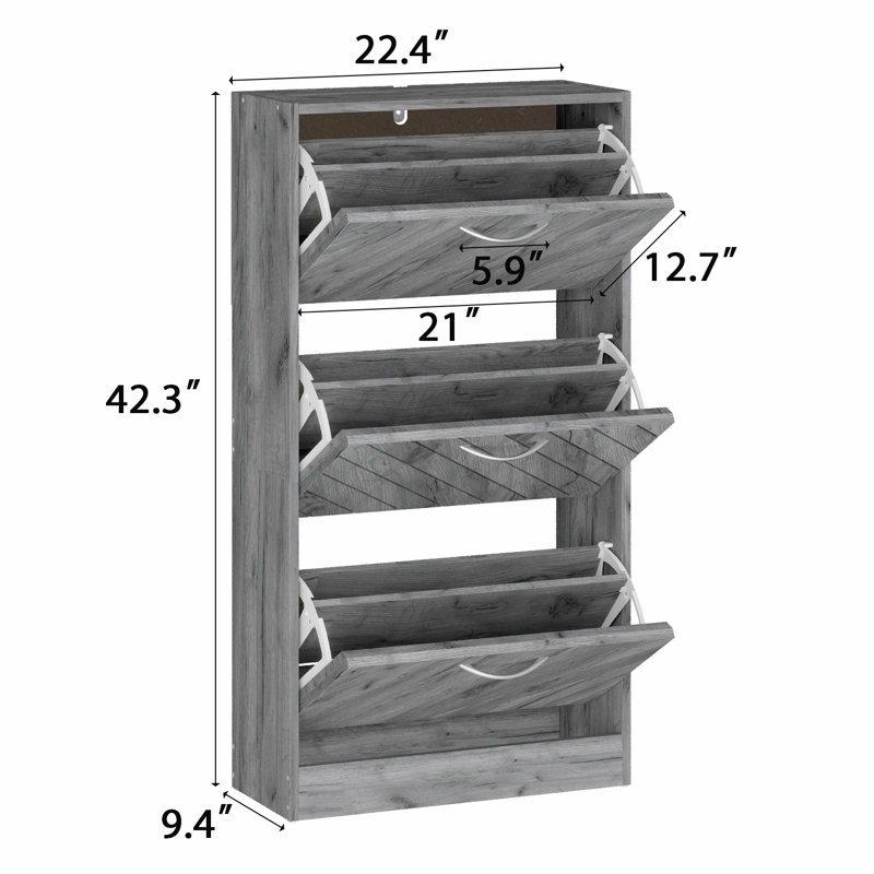 24 Pair Shoe Storage Cabinet