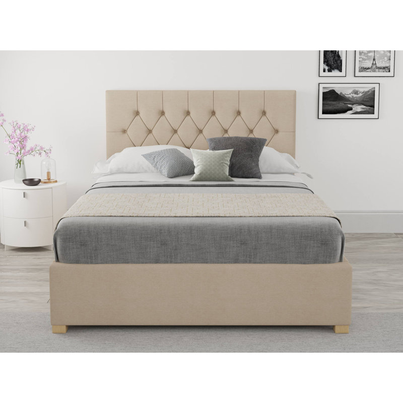 Swanley Upholstered Ottoman Storage Bed, Kingsize (5'), Beige