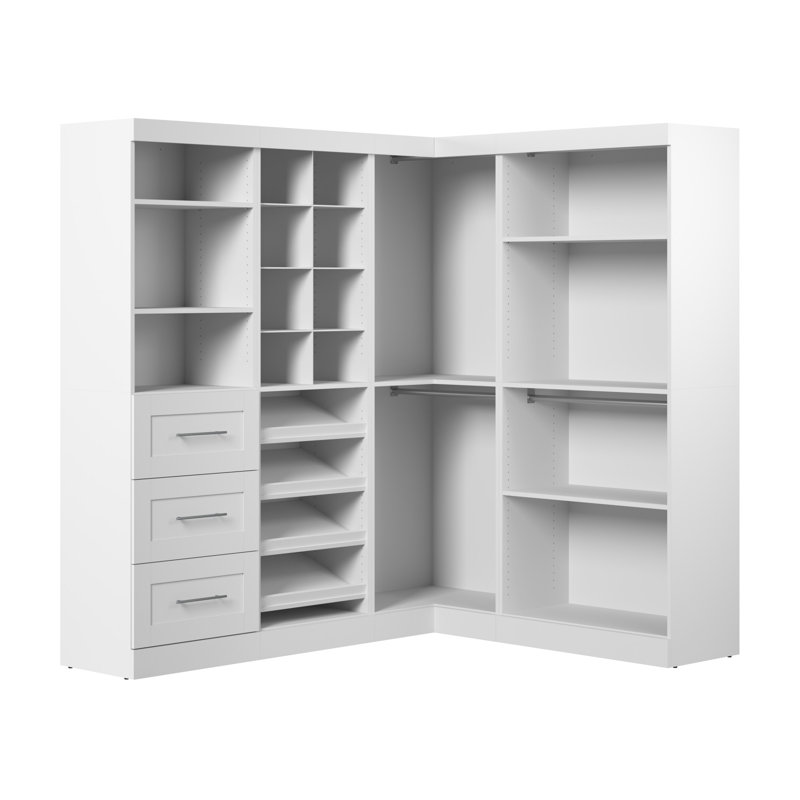 Arlex 83" Walk-In Closet System, White