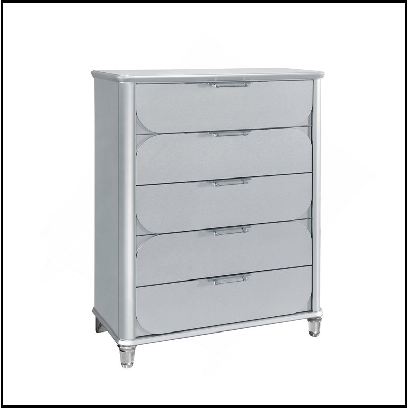 Commode argentée LAURA