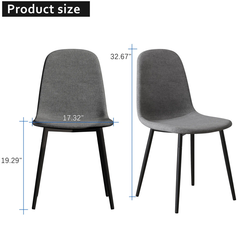 Chaise d'appoint en tissu Kressida, gris