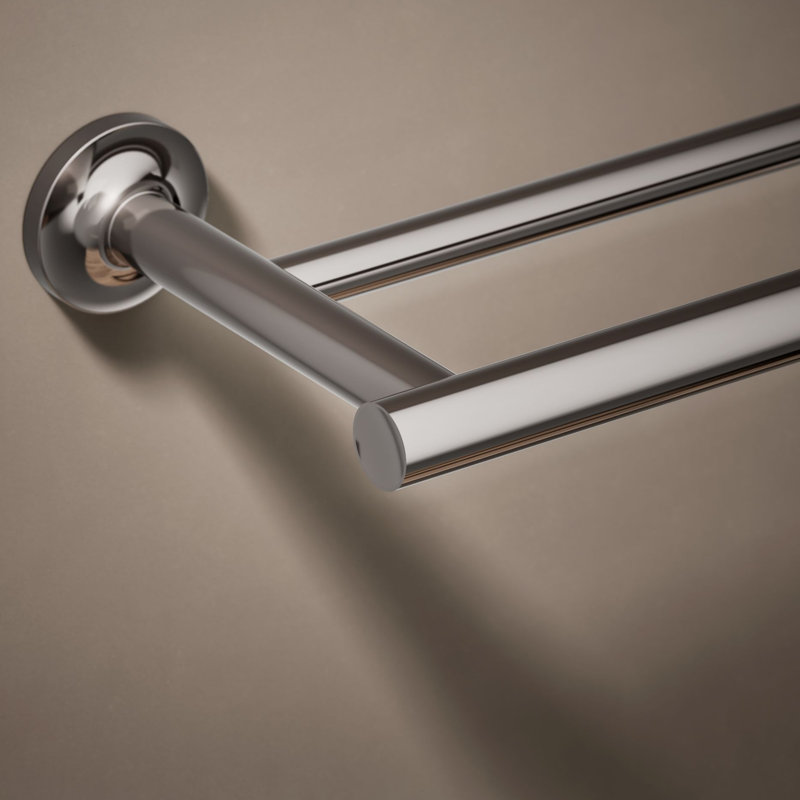 Purist® Double 24" Wall Mounted Towel Bar, Vibrant Titanium