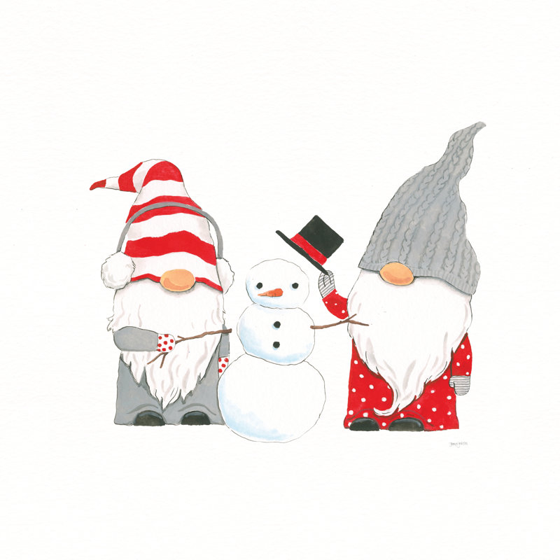 Winter Gnomes II by Jenaya Jackson - Wrapped Canvas Print, 91cm H x 91cm W