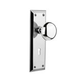 New York Plate with Decorative Keyhole and New York Door Knob