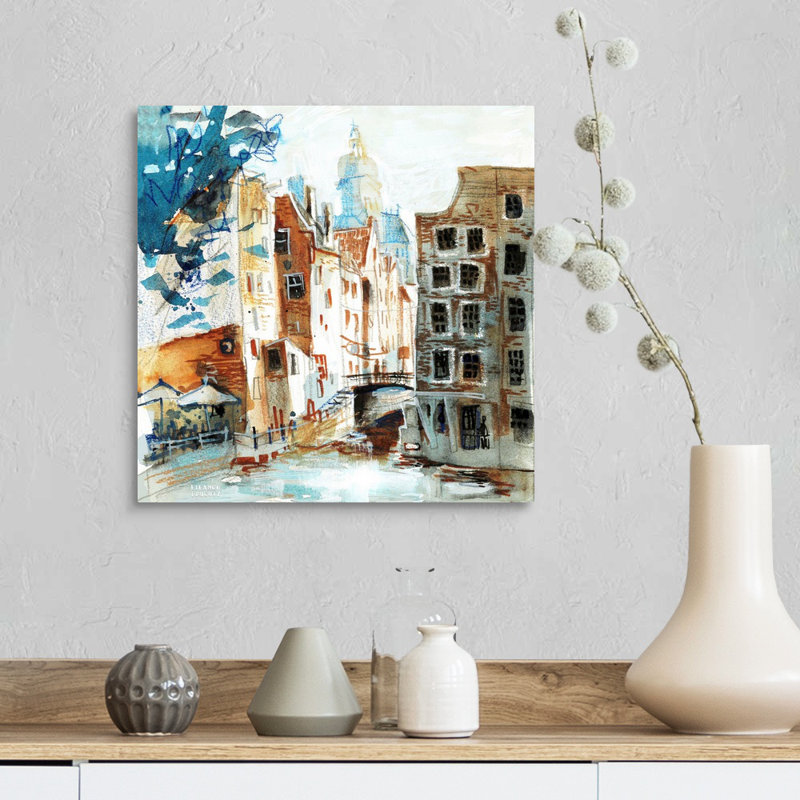 Amsterdam-Armbrug par Eleanor Doughty-reproduction d’art sur toile, H 16 po x l 16 po x P 1,25 po, Toile tendue