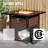 28 Inch Square Outdoor Propane Gas Fire Pit Table-390603292