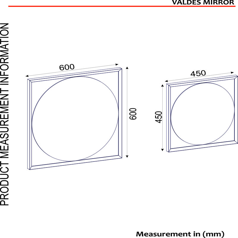 Ensemble de 2 miroirs décoratifs biseautés Ellon