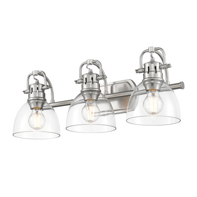 Ensemble de meuble-lavabo 3 lumières avec verre transparent Aljona