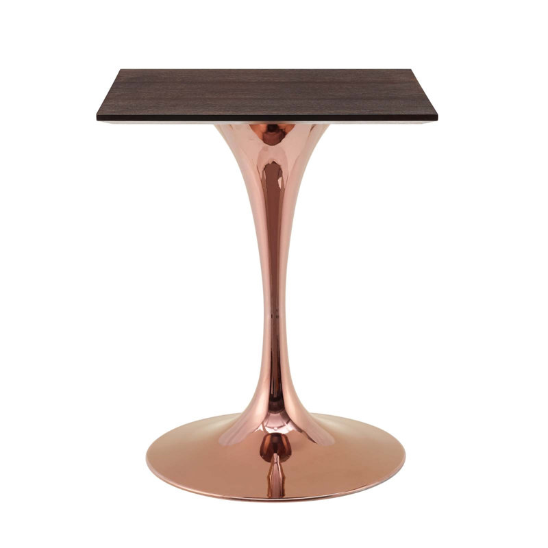 Table de salle à manger Lippa par Modway, Noyer cerise, Rose, L 24 po x l 24 po