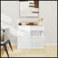 Armoire poubelle de cuisine à deux tiroirs et deux compartiments basculants - blanc-640909668