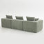 Modular 3-Seat Sectional Sofa With Plush Chenille, All-Foam Comfort, Compressed Shipping, And Tool-Free Setup For Small Spaces-96817657