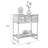 Dark Walnut Solid Wood Rectangular Console Table-955307501